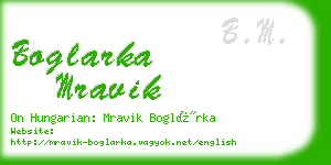 boglarka mravik business card